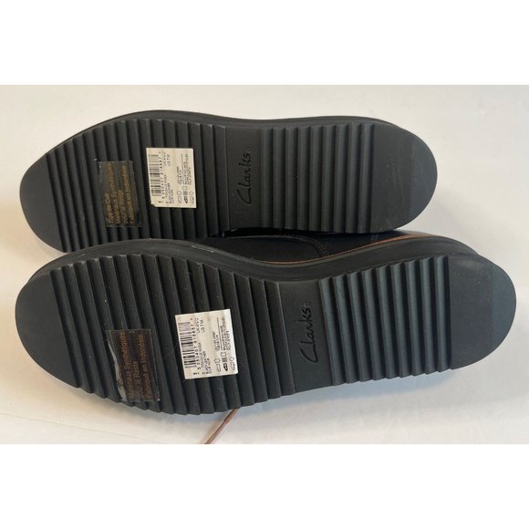 Clarks Teadale Rhea Womens 7M Leather Black Tan Lace Up Platform Oxford Shoes - Picture 6 of 16